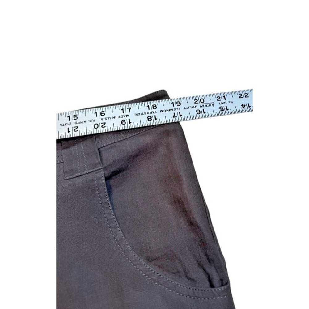 Eileen Fisher Capris Women’s Size Large Linen Cropped Pants Cargo Pocket Capris - Picture 5 of 8